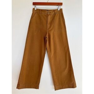 FRYE Cotton Canvas Wide Leg High Rise Pants Size 26
